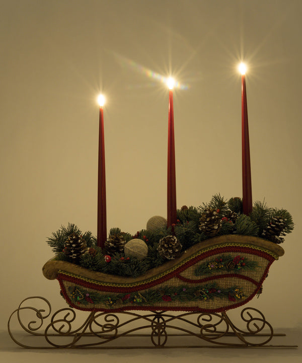 North Country Christmas Sleigh Candle Holder image 2