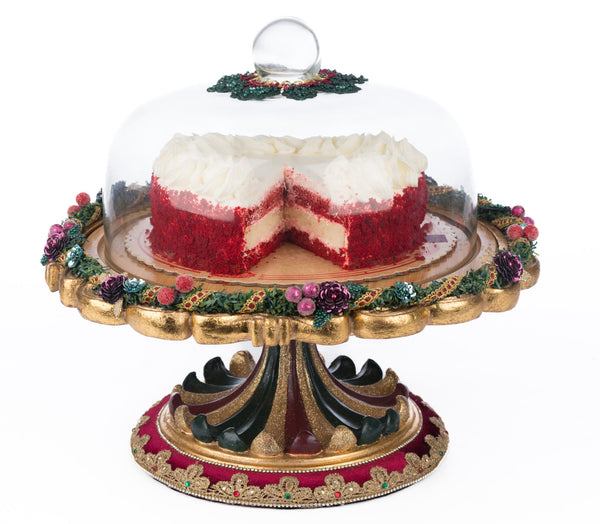 Winter Balsam and Berry Decorative Cloche Serving Piece image 2