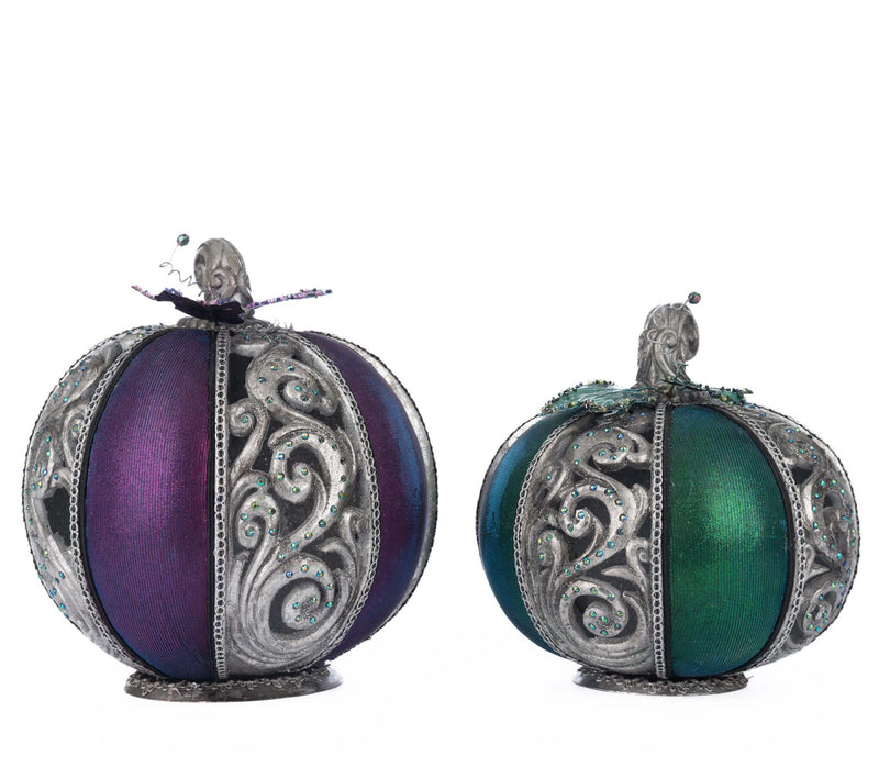 Grimm Scrollwork Pumpkins Set of 2 image 3