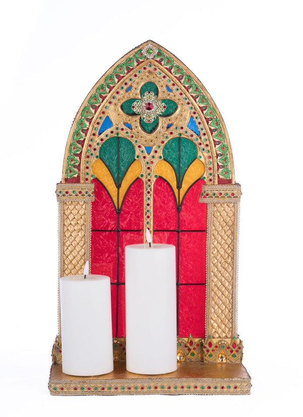 Christmas Castle Pillar Candle Holder image 1