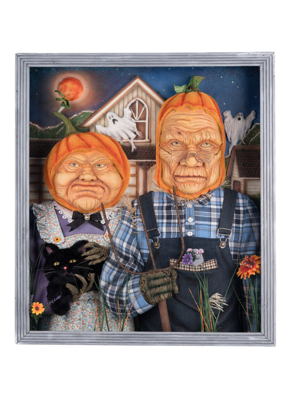 American Gothic Pumpkin Wall Piece image 0