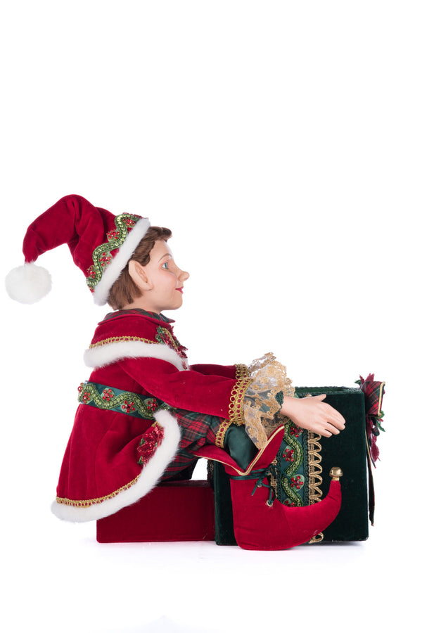 Elf Holding Gift Candy Bowl image 3