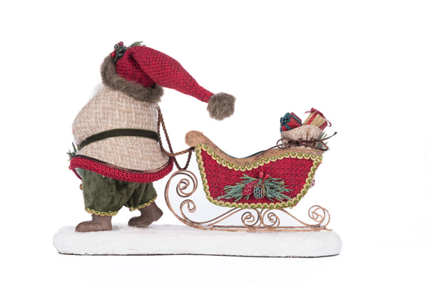North Country Santa Pulling Sleigh Candle Holder image 2