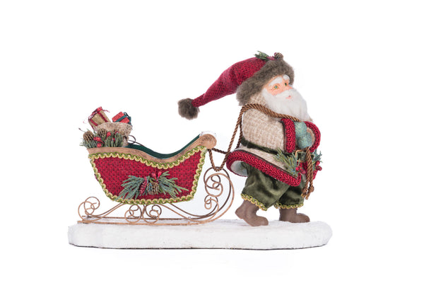 North Country Santa Pulling Sleigh Candle Holder image 1