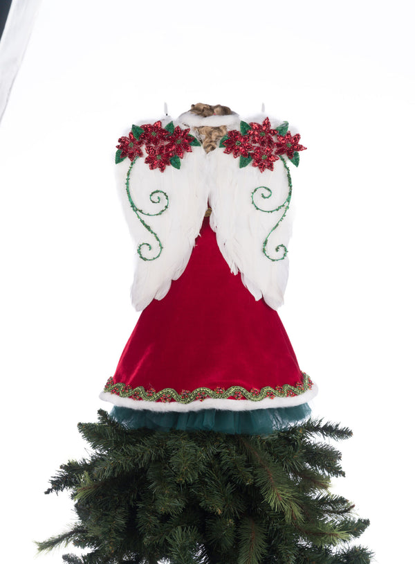 Penelope Poinsettia Angel Tree Topper image 7
