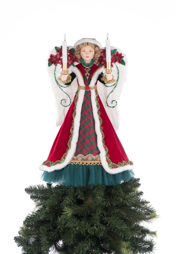 Penelope Poinsettia Angel Tree Topper image 5