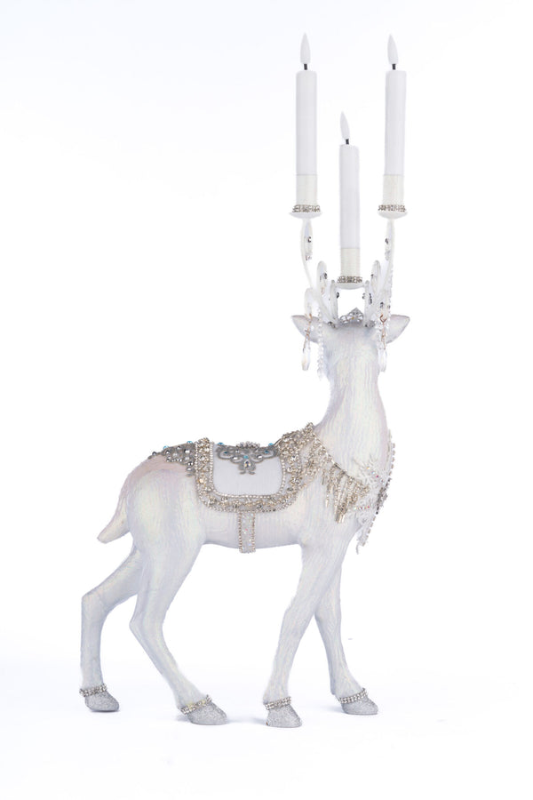 Crystal Christmas Standing Deer Candleholder image 1