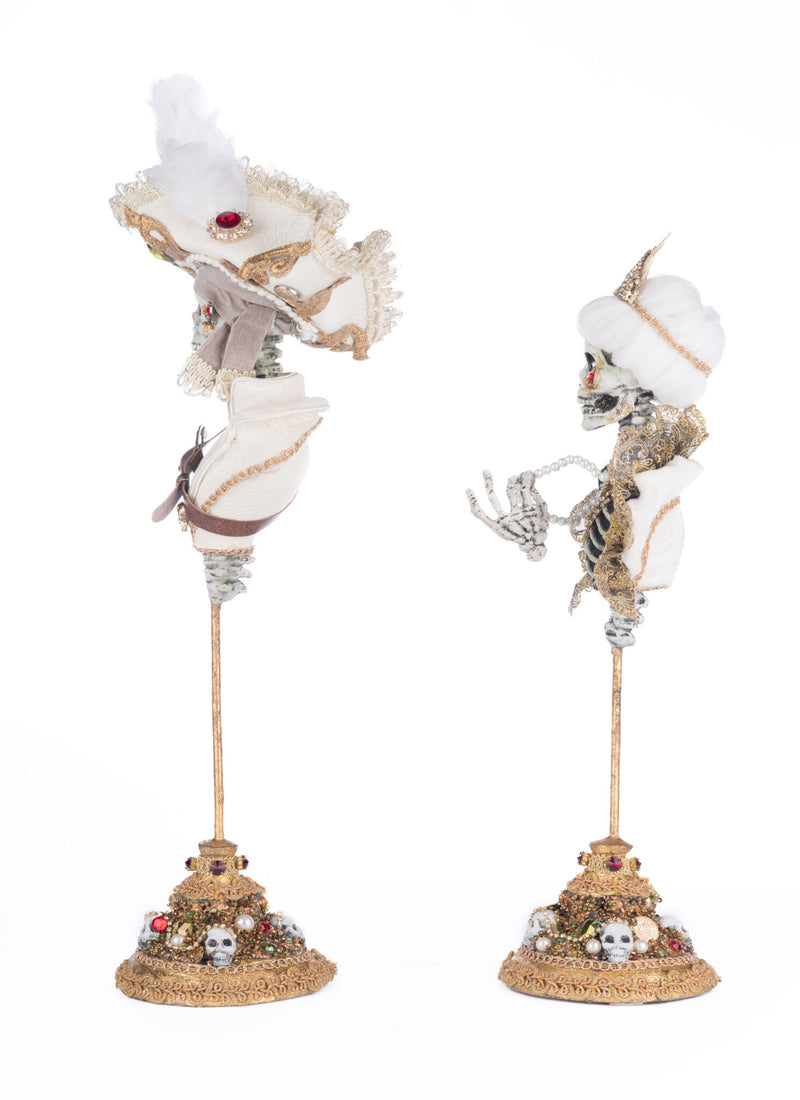 Male and Female Skeleton Bust Tabletop Assortment of 2 image 1