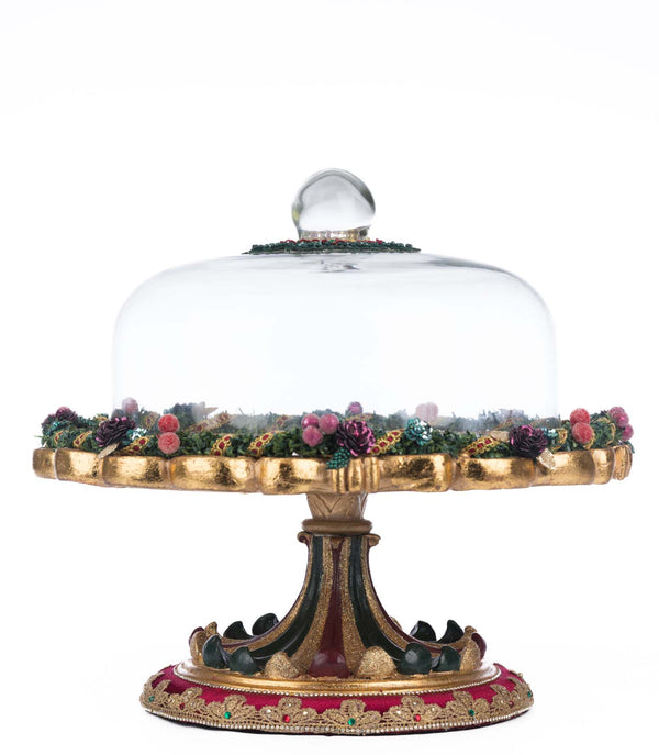 Winter Balsam and Berry Decorative Cloche Serving Piece image 1