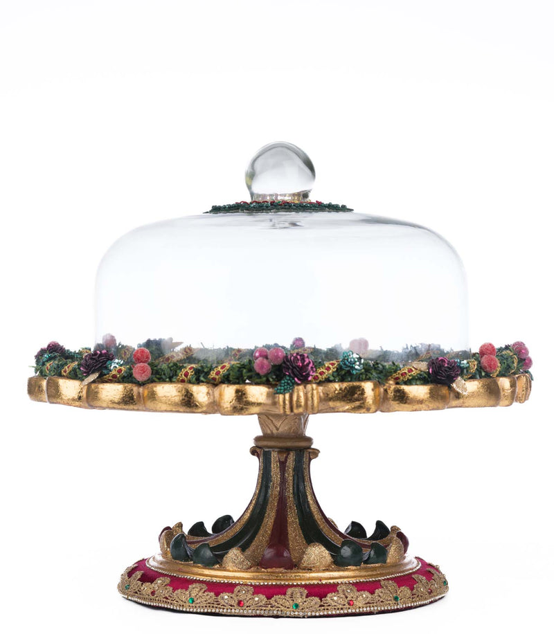 Winter Balsam and Berry Decorative Cloche Serving Piece image 1