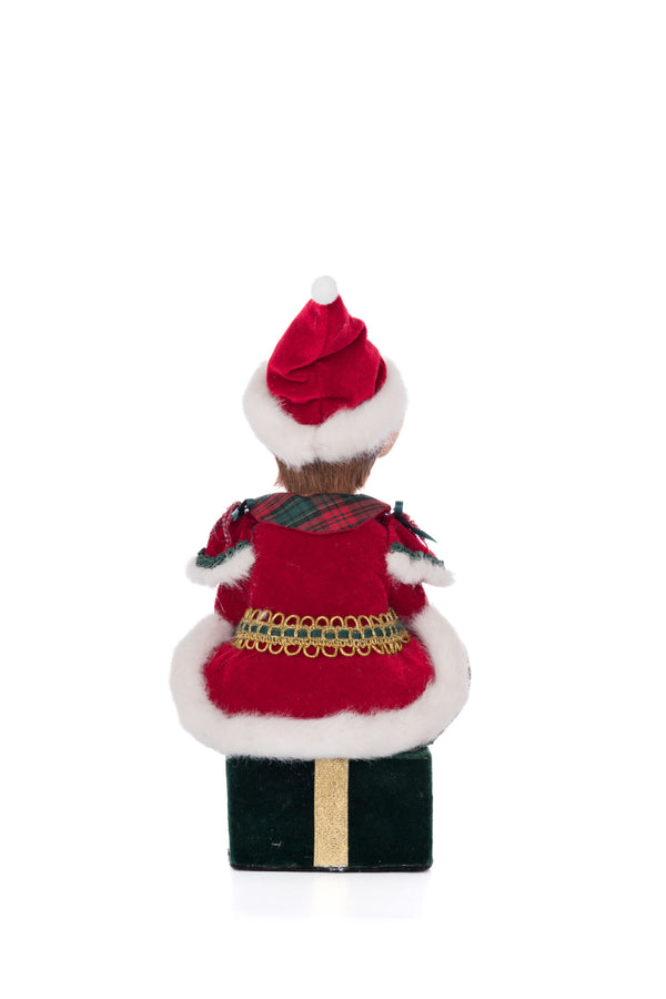 Sitting Elf With Giftbox Stocking Holder image 2