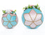 Hearts and Wonderland Fabric Covered Eggs Set of 2 image 1