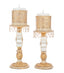 Bells of Brilliance Gold Candle Sticks Set of 2 image 1