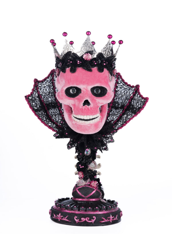 Pink Passion Skull Pillar Candle Holder image 0