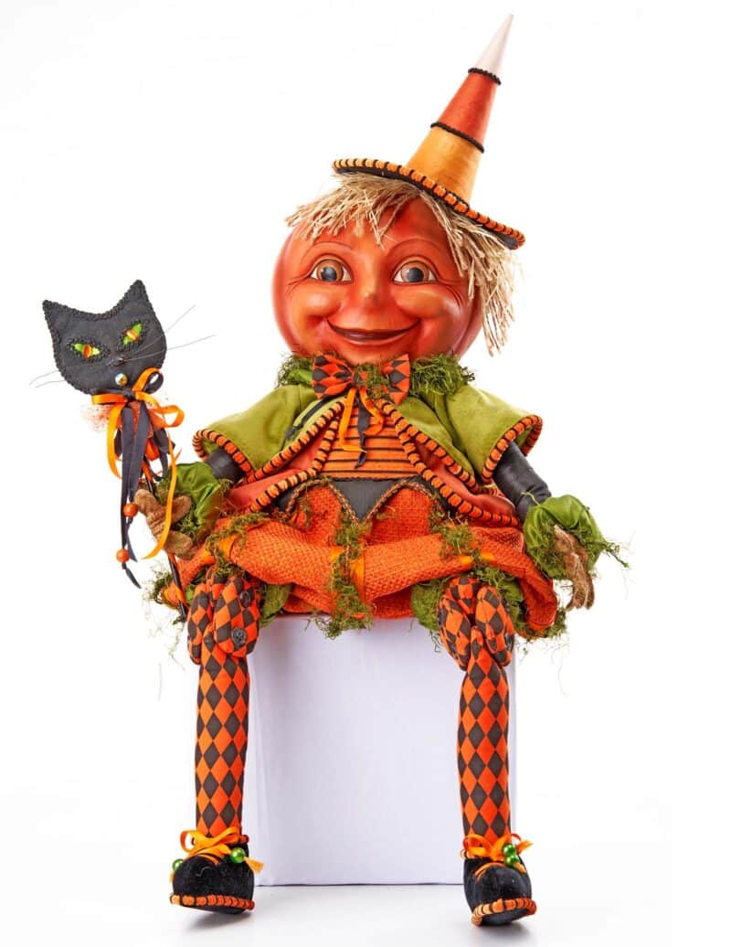 pumpkin witch doll